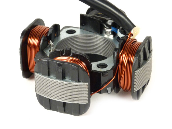 Allumage -QUALITÉ OEM stator- Morini 50cc (type AH) - 4 câbles (Ø=79,3mm) - Suzuki Address50, AP50 Malaguti Crosser50, Italjet Formula50, Torpedo50, Velocifero, Atala Hacker, Skeggia, Byte