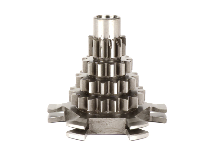 Arbre secondaire -BENELLI- Vespa PX125, PX150, PX200, T5 125cc, Cosa, Rally - 12-13-16-19 - troisième vitesse courte, quatrième vitesse extra courte
