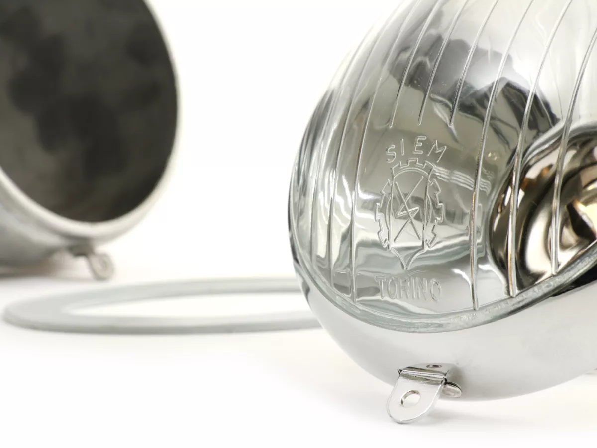 Lampu depan termasuk rumah dan segel -MAURO PASCOLI Ø95mm- Vespa Wideframe Vespa V30 (104447-), V31, V32, V33