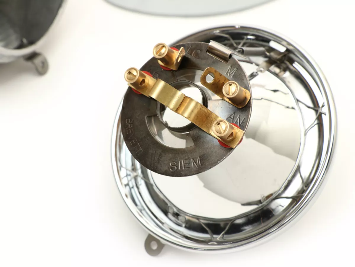 Lampu depan termasuk rumah dan segel -MAURO PASCOLI Ø95mm- Vespa Wideframe Vespa V30 (104447-), V31, V32, V33