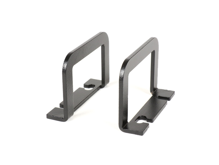 Bagageoog - Bagagehaak doorsteek -MRP- Vespa PX, Sprint, Rally, T5 125cc, PK, V50, PV125, ET3, VNB - zwart gepoedercoat