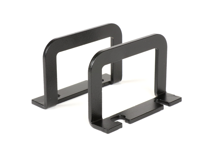 Bagageoog - Bagagehaak doorsteek -MRP- Vespa PX, Sprint, Rally, T5 125cc, PK, V50, PV125, ET3, VNB - zwart gepoedercoat