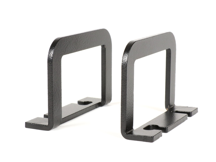 Bagageoog - Bagagehaak doorsteek -MRP- Vespa PX, Sprint, Rally, T5 125cc, PK, V50, PV125, ET3, VNB - zwart gepoedercoat