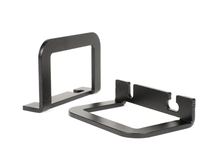 Bagageoog - Bagagehaak doorsteek -MRP- Vespa PX, Sprint, Rally, T5 125cc, PK, V50, PV125, ET3, VNB - zwart gepoedercoat