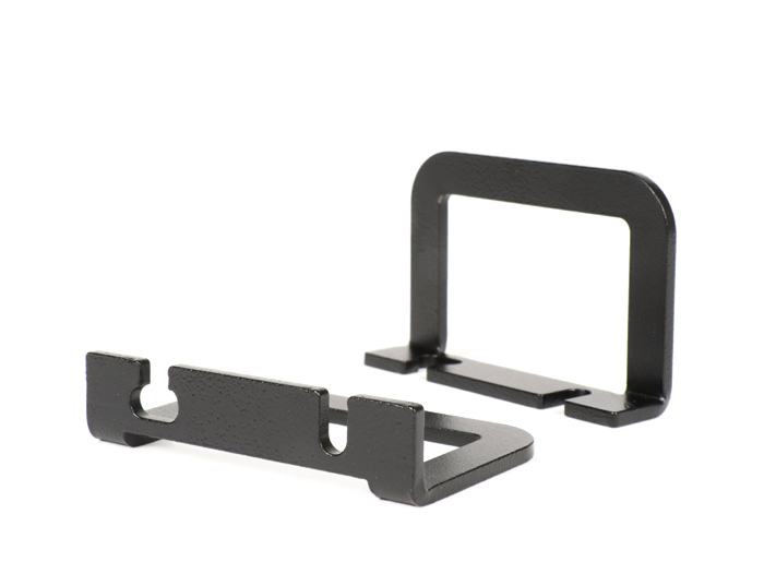 Bagageoog - Bagagehaak doorsteek -MRP- Vespa PX, Sprint, Rally, T5 125cc, PK, V50, PV125, ET3, VNB - zwart gepoedercoat