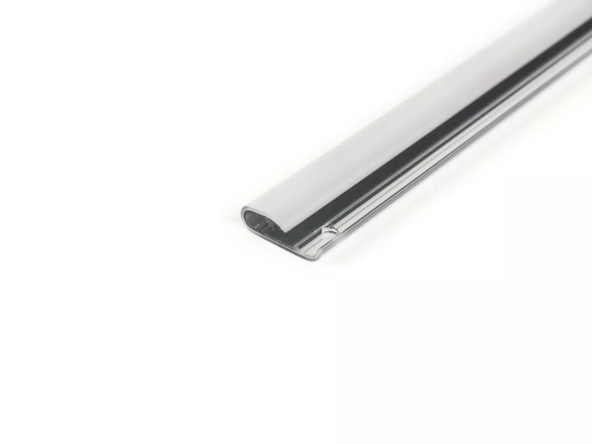 Leg shield beading -BGM ORIGINAL- Vespa PK S, PK S Lusso, PK SS, PK ETS - plastic - silver