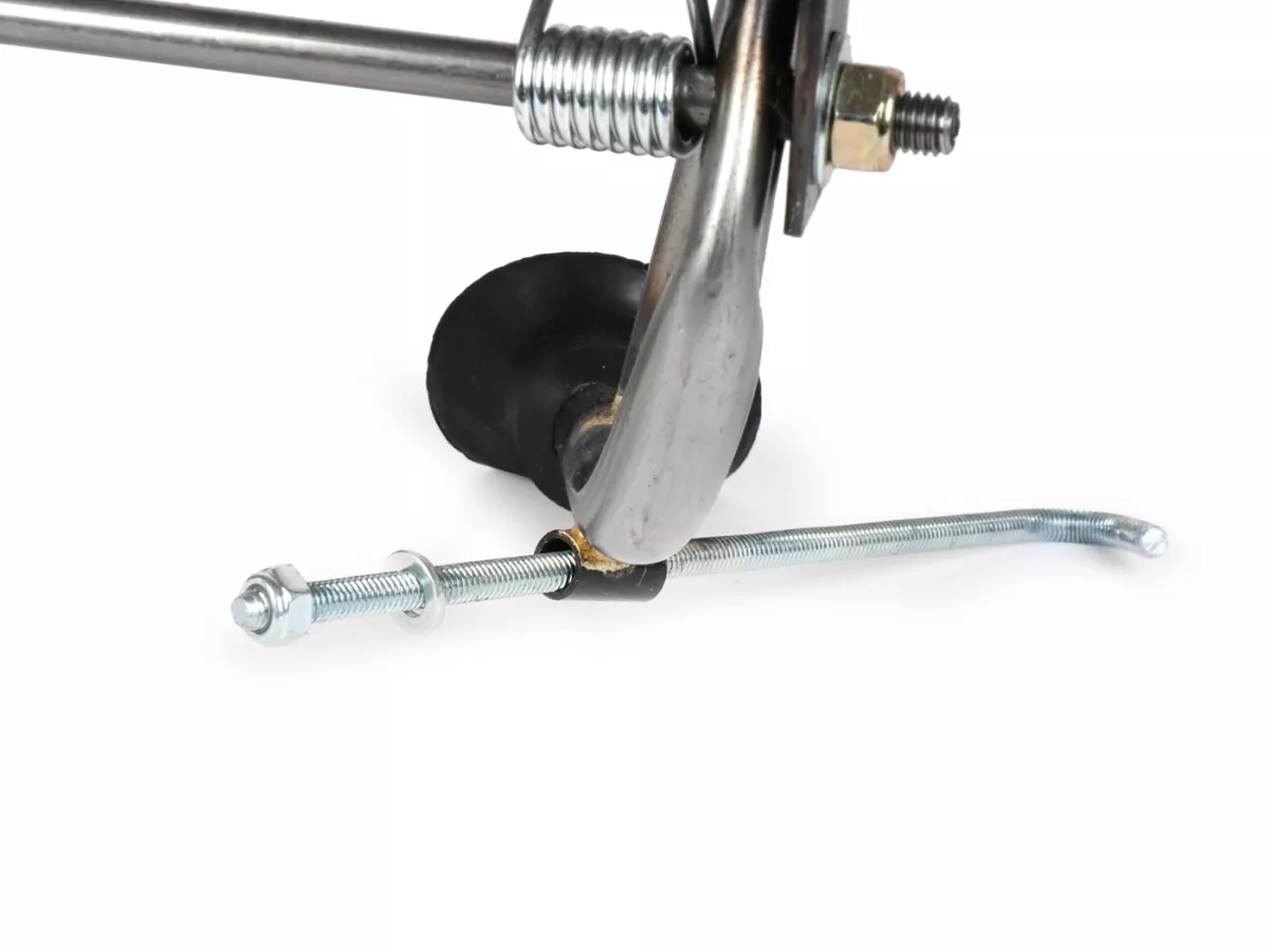 Portaequipajes plegable frontal -ULMA NANUCCI Style- Vespa Largeframe Rally, Sprint, SS180, GS160, GT, GTR, GL, Super, VBB, VBA, VNA, VNB, Vespa Wideframe GS150, VL, VB, VM, VN, V1-15, V30-33, Motovespa 150 GS, 150 Sprint, GT160 - metal desnudo (no contra