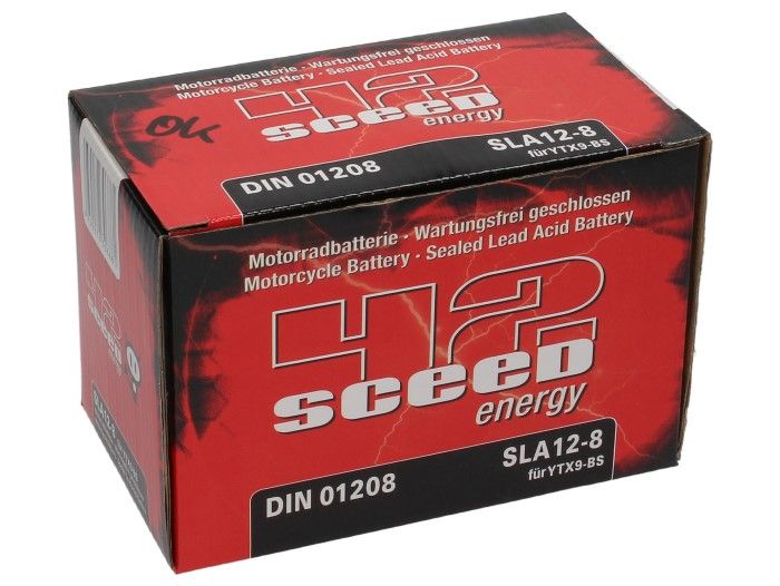 Batteria -Gel SCEED 42 Energy- SLA12-8 - 12V, 8Ah - 150x80x95mm