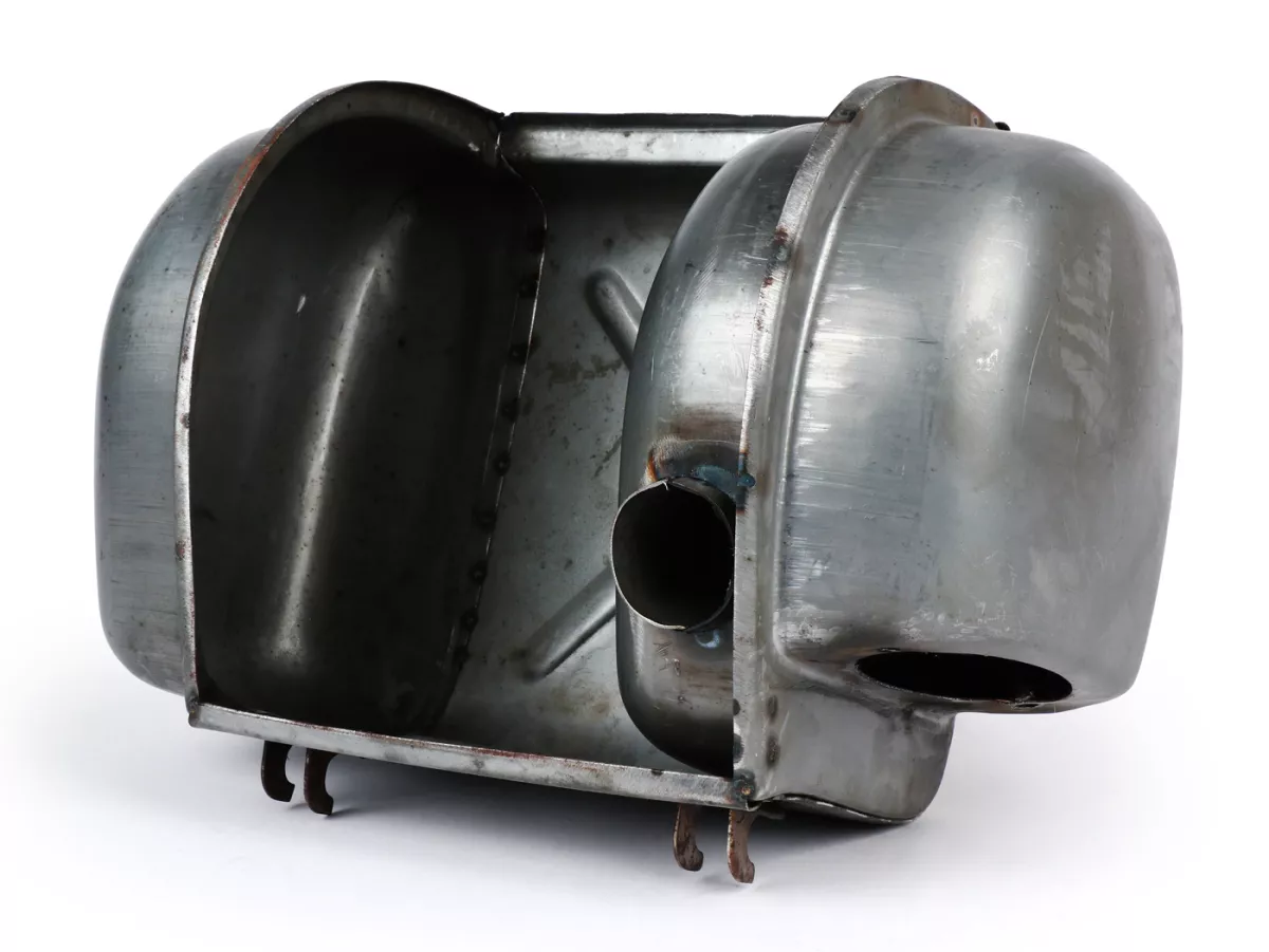 Kompartemen bagasi dengan kotak saringan udara terintegrasi -PREMIUM- Lambretta - Serveta Jet 200- baja, tidak dicat