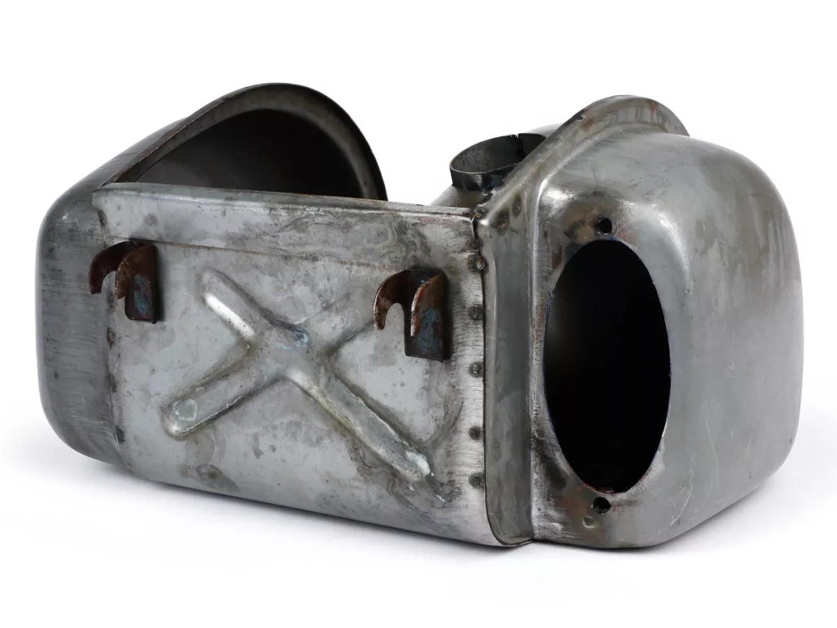 Kompartemen bagasi dengan kotak saringan udara terintegrasi -PREMIUM- Lambretta - Serveta Jet 200- baja, tidak dicat