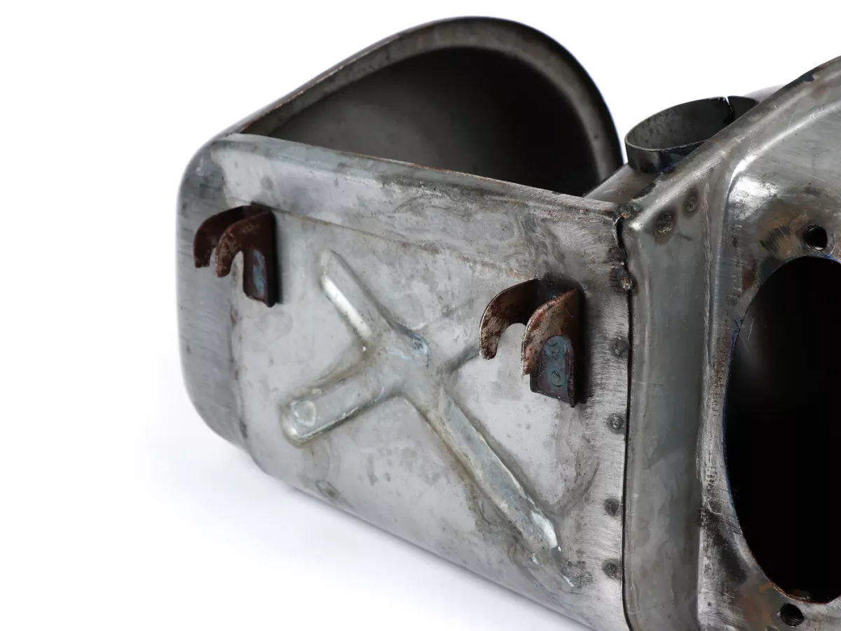 Kompartemen bagasi dengan kotak saringan udara terintegrasi -PREMIUM- Lambretta - Serveta Jet 200- baja, tidak dicat