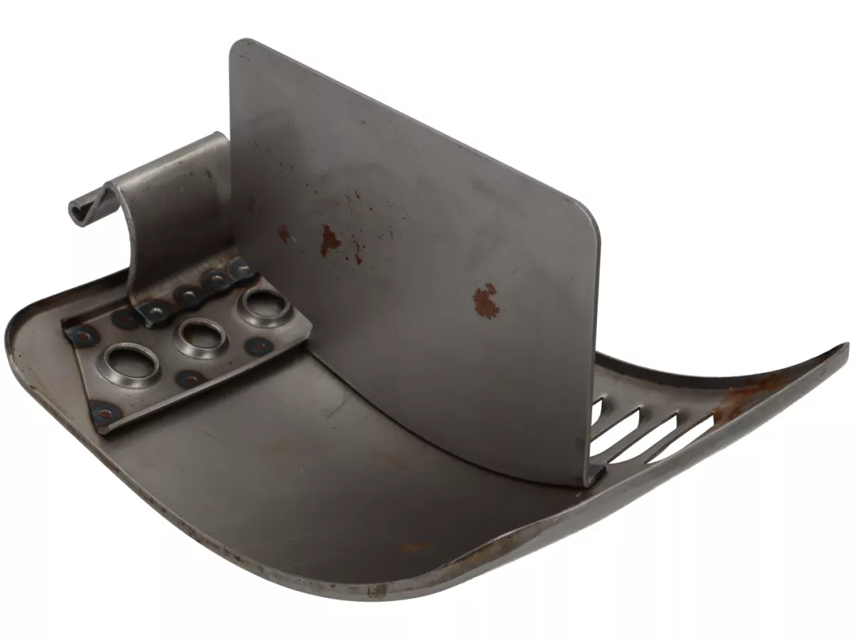 Luggage compartment flap with air vents -PREMIUM- Lambretta - Serveta Jet 200- steel, unpainted