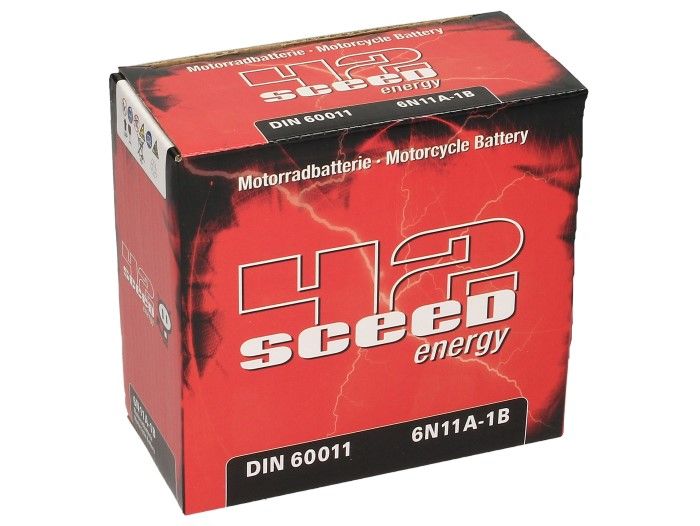 Battery -Standard SCEED 42 Energy- 6N11A-1B - 6V, 11Ah - 122x62x132mm (without acid)