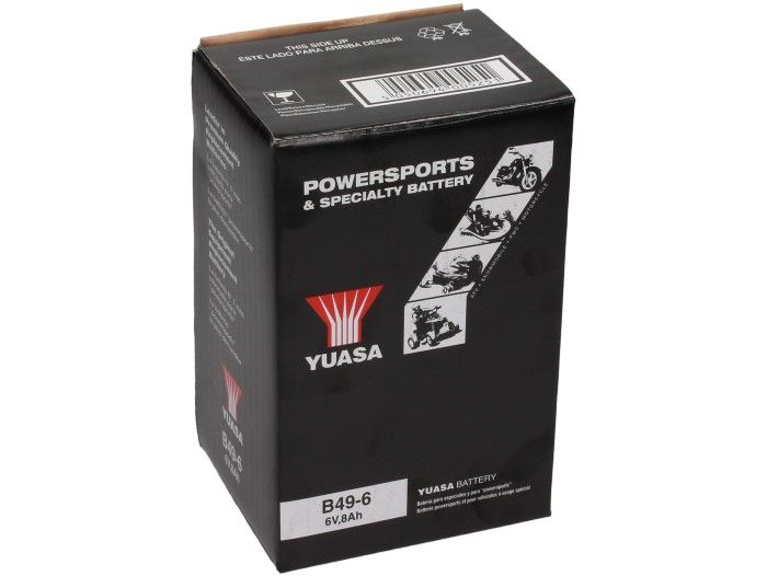 Batería -Estándar YUASA B49-6- 6V, 8Ah - 91x83x161mm (sin ácido)