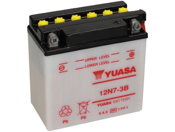 Battery -Standard YUASA 12N7-3B- 12V, 7Ah - 135x75x135mm (without acid)