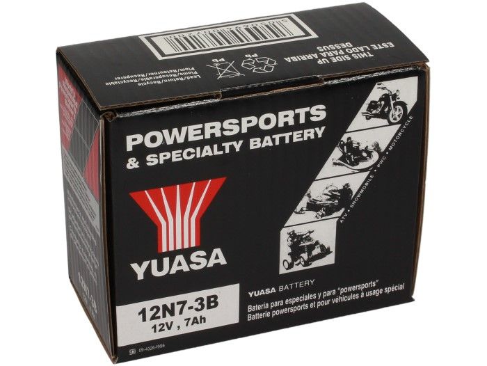 Battery -Standard YUASA 12N7-3B- 12V, 7Ah - 135x75x135mm (without acid)