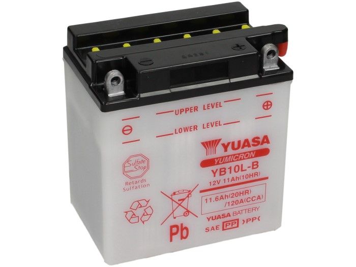 Battery -Standard YUASA YB10L-B- 12V, 11,6Ah - 135x90x145mm (without acid)