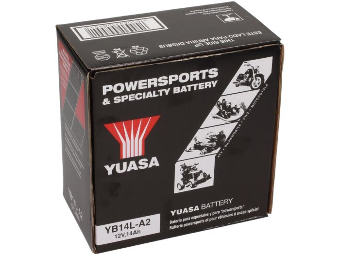 Batterij -Standaard YUASA YB14L-A2- 12V, 14Ah - 170x90x135mm (zonder zuur)