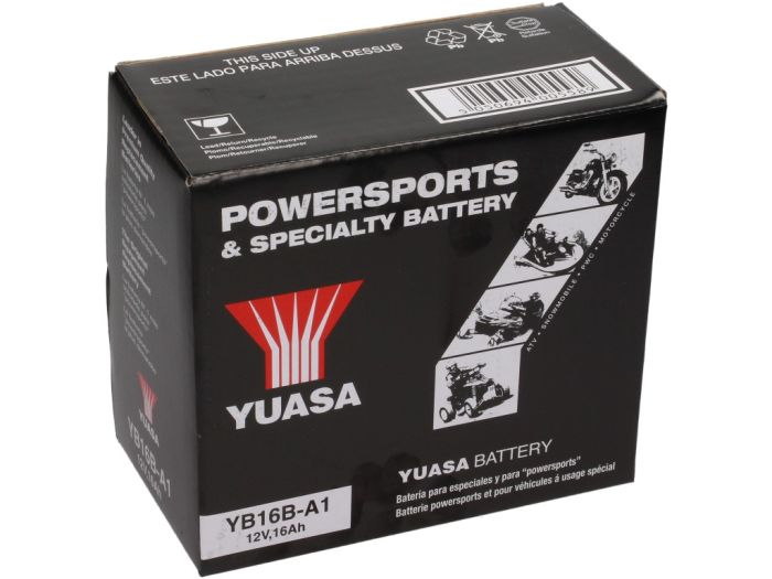 Battery -Standard YUASA YB16B-A / -A1- 12V, 16Ah - 162x92x162mm (without acid)