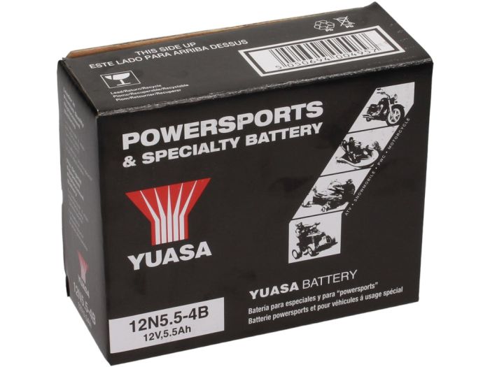 Battery -Standard YUASA 12N5,5-4B- 12V, 5Ah - 138x61x131mm (without acid)