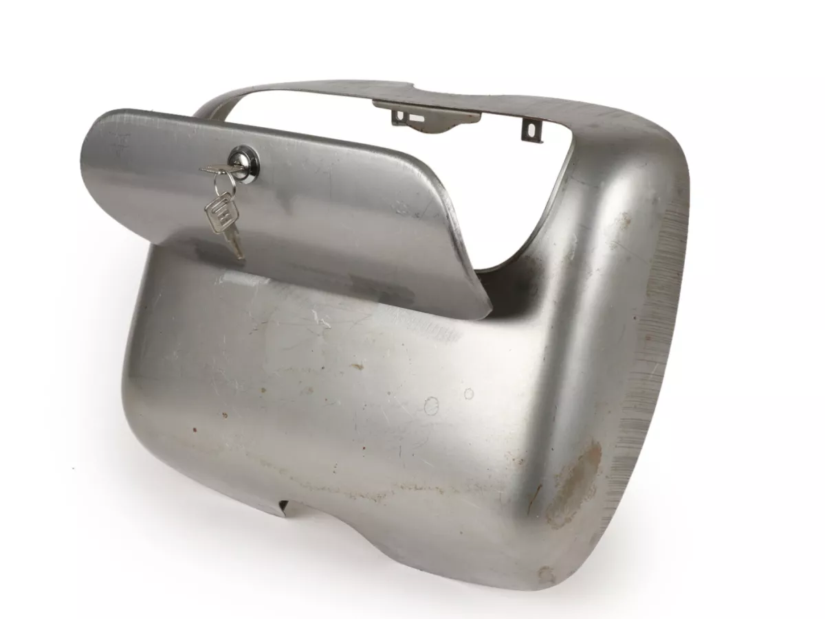Glove box set -ULMA NANUCCI Style- Lambretta LI (series 3), LIS, SX, TV (series 3) - unpainted/bare steel (oiled)