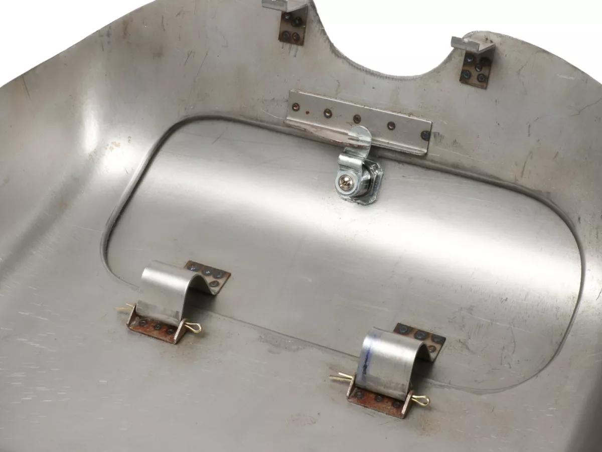 Glove box set -ULMA NANUCCI Style- Lambretta LI (series 3), LIS, SX, TV (series 3) - unpainted/bare steel (oiled)