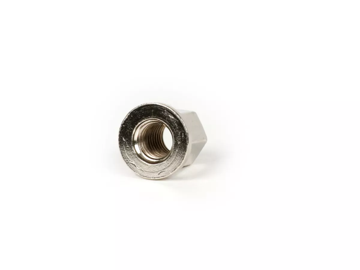 Dado con flangia (alto) -101 OCTANE- M7 x 1.00mm - usato come dado testa cilindro Minarelli 50cc orizzontale/ orizzontale