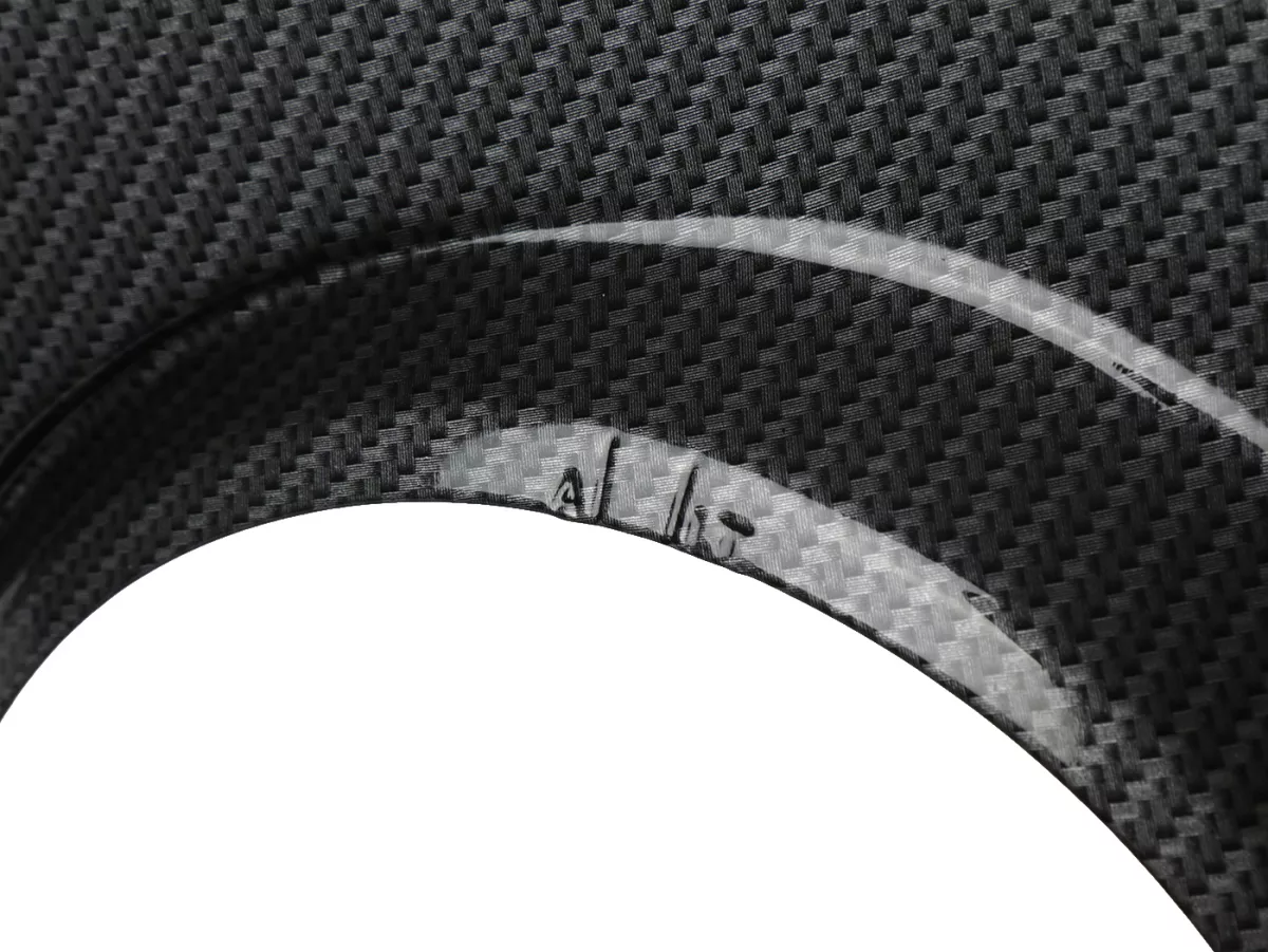 Cubre rueda ventilador -CIF Carbone Look- Vespa PX80, PX125, PX150, PX200 - modelos con arranque eléctrico