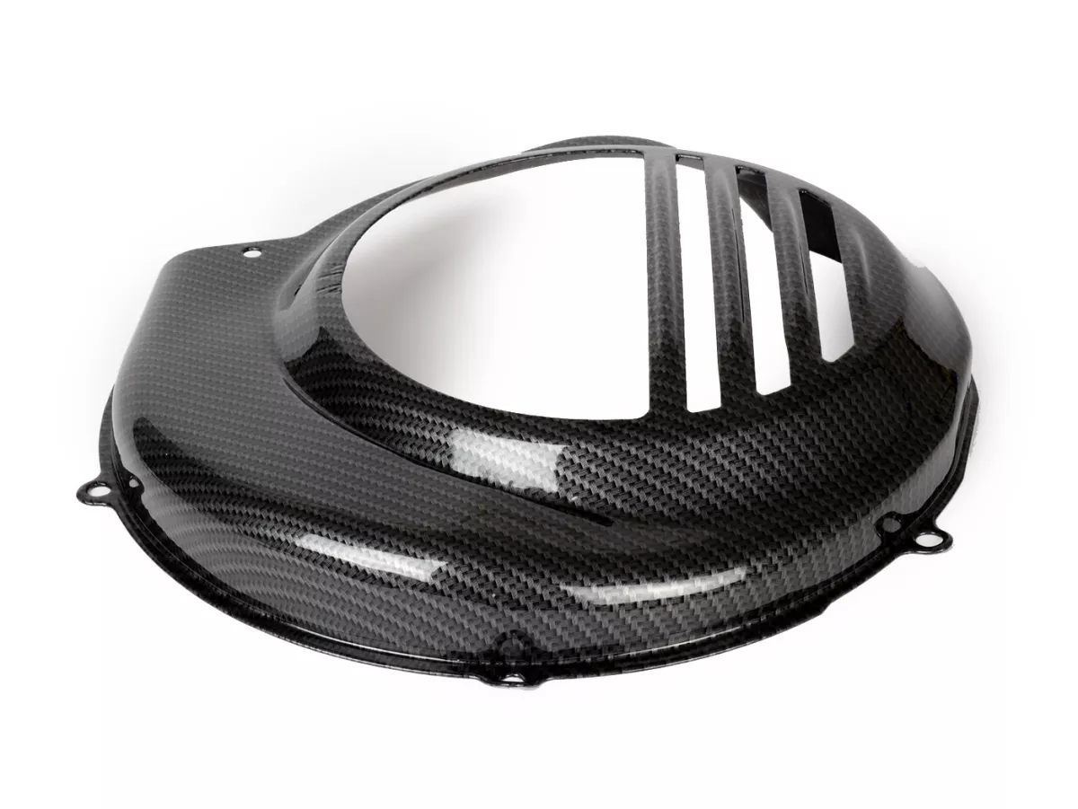 Cubre rueda ventilador -CIF Carbone Look- Vespa PX80, PX125, PX150, PX200 - modelos con arranque eléctrico