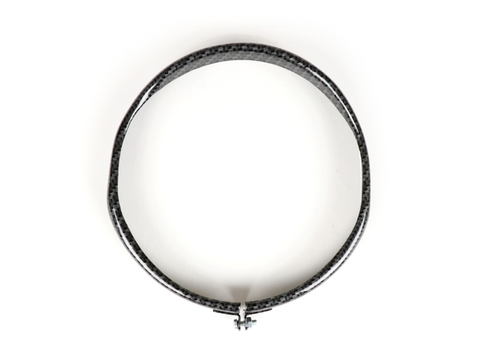 Headlamp rim -CIF carbon look, Ø=115/120mm (lens/external)- Vespa Vespa SS50 (V5SS1T), 50SR (V5SS2T), SS90 (V9SS1T), 90 Racer (V9SS2T), PV125 (VMA1T, VMA2T), ET3 VMB1T), Super (VNC1T/VBC1T)