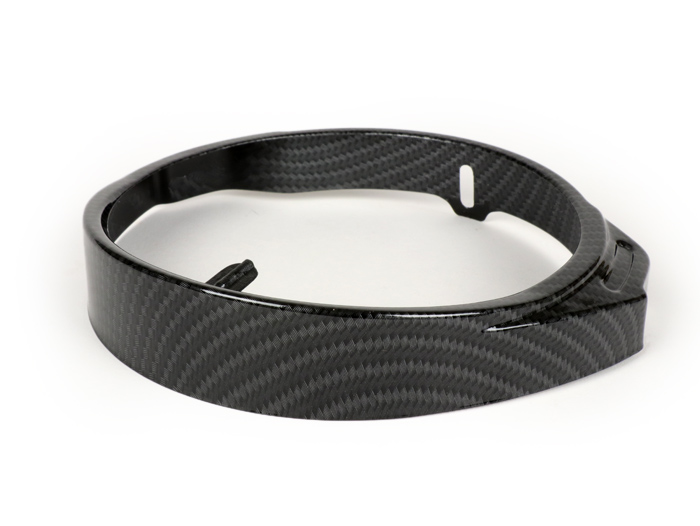 Headlamp rim -CIF carbon look, Ø=146mm- Vespa P-range (-1984)