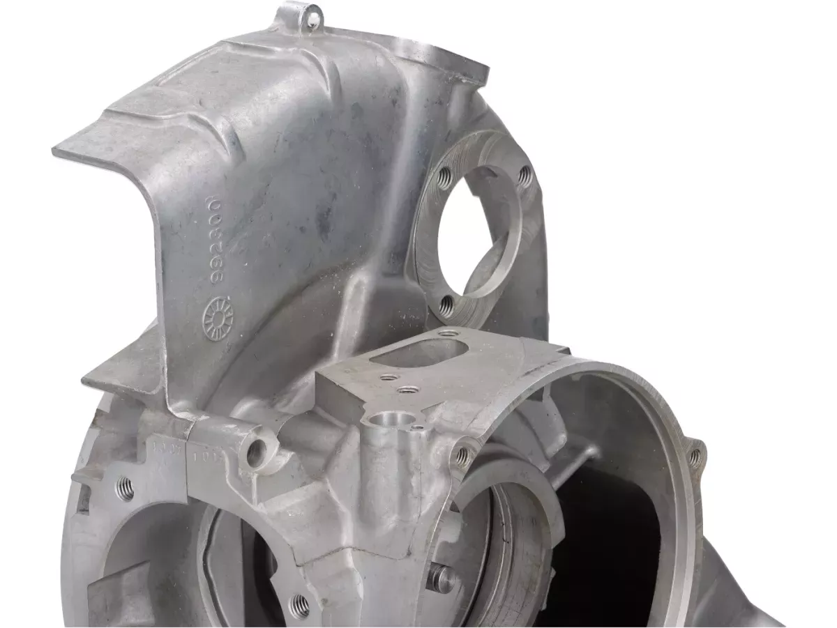 Engine case (Sport, spindled for 60/62mm crankshaft) -OEM rotary valve inlet, Elestart, with separate lubrication- Vespa P200E, PX200, PX200E, Motovespa P200 DN, PX200 Iris, TX200