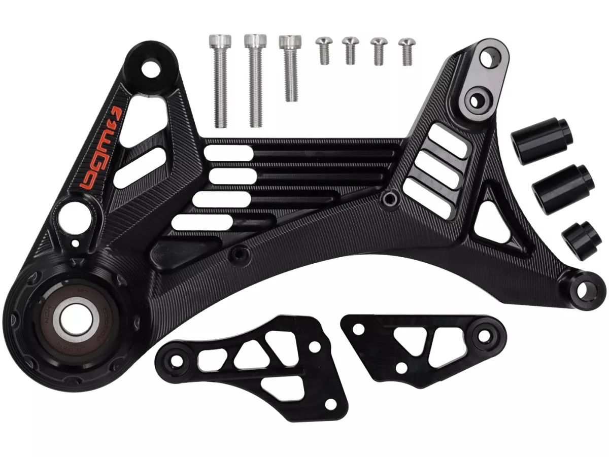 Brazo basculante motor BGM PRO, negro para Vespa GTS, GTS Super, GTV, GT 60, GT, GT L 125-310cc