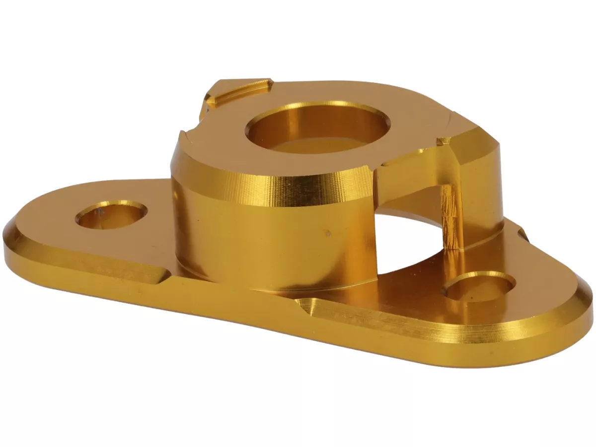 Shock absorber mount fork/shock absorber top BGM PRO 15mm lowering, golden for Vespa GTS, GTV, GT, Sprint, Primavera, LX, S