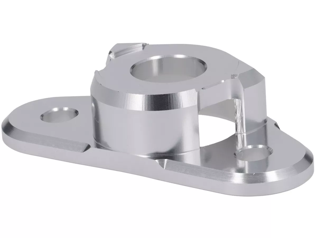 Shock absorber mount fork/shock absorber top BGM PRO 15mm lowering, silver for Vespa GTS, GTV, GT, Sprint, Primavera, LX, S