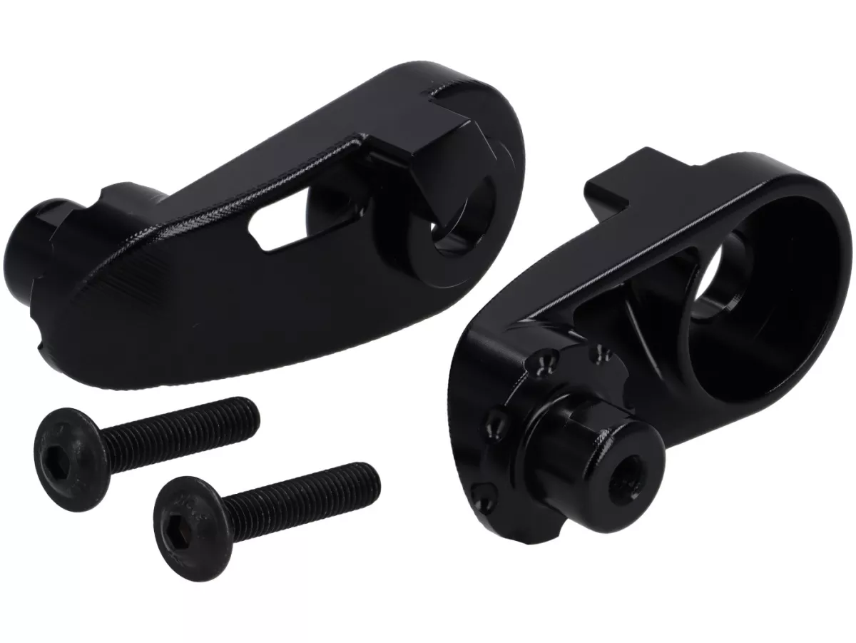 Stoßdämpferbefestigung unten -BGM PRO Clip on Aluminium CNC- Lambretta LI, LIS, SX, TV, DL, GP, LUI, J50, J100, J125 - schwarz