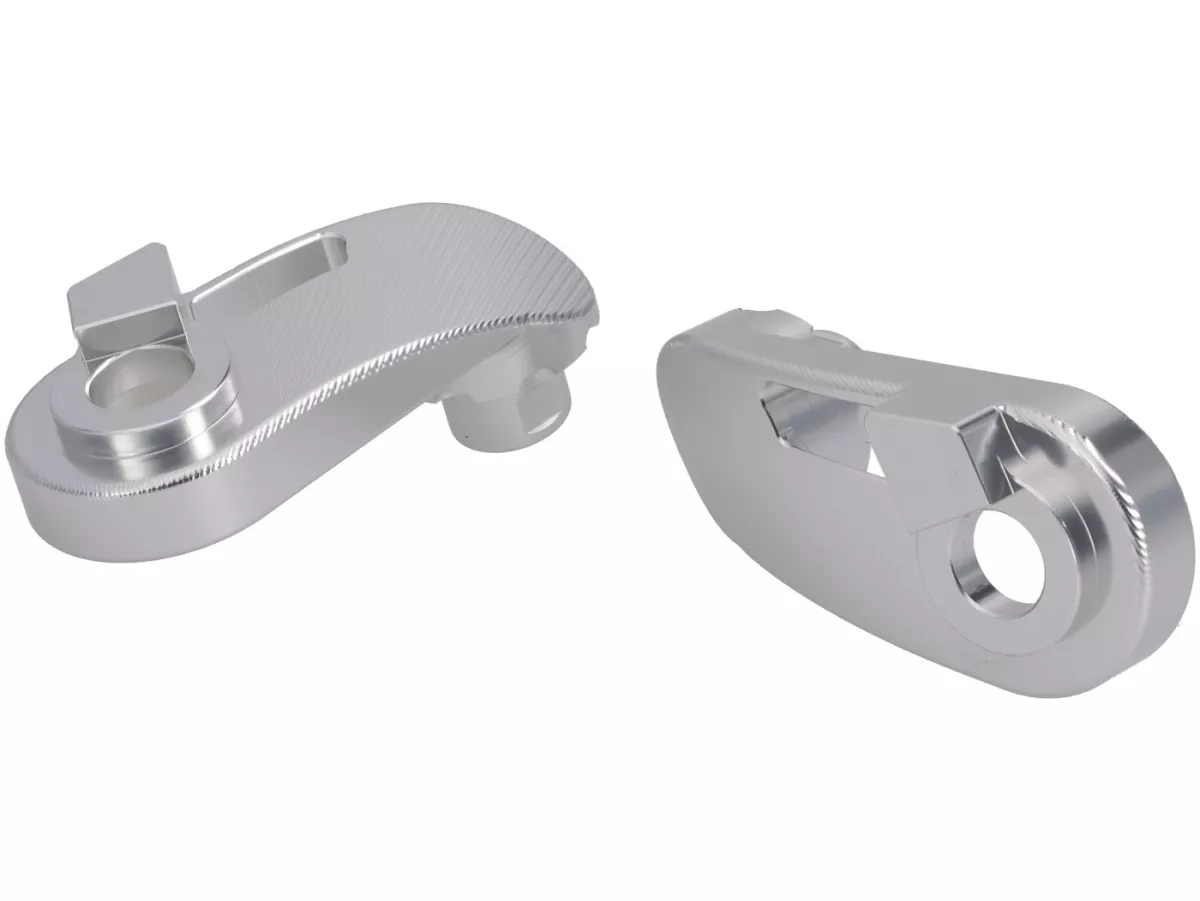 Stoßdämpferbefestigung unten -BGM PRO Clip on Aluminium CNC- Lambretta LI, LIS, SX, TV, DL, GP, LUI, J50, J100, J125 - silbern