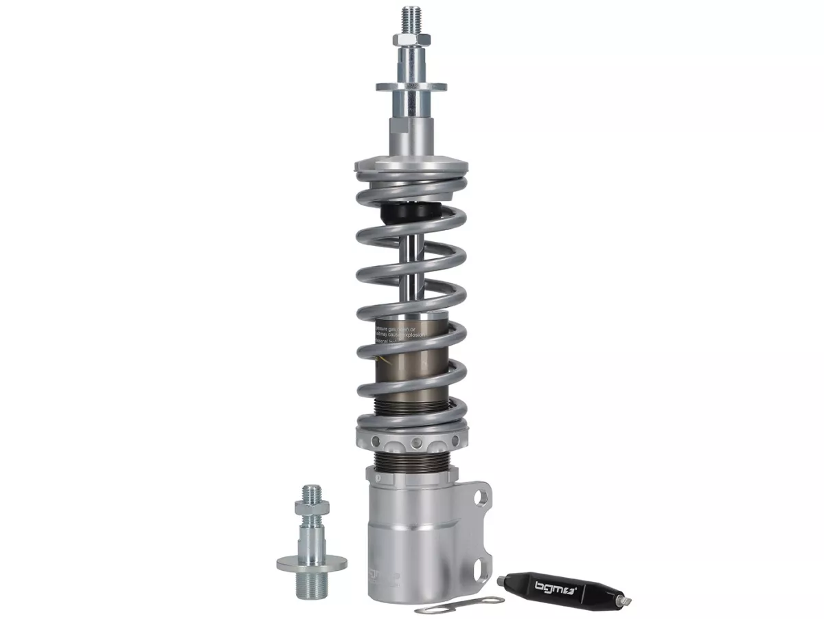 Ammortizzatore anteriore -BGM PRO SC/F1 SPORT, 195mm + 205mm- Vespa PK - argento
