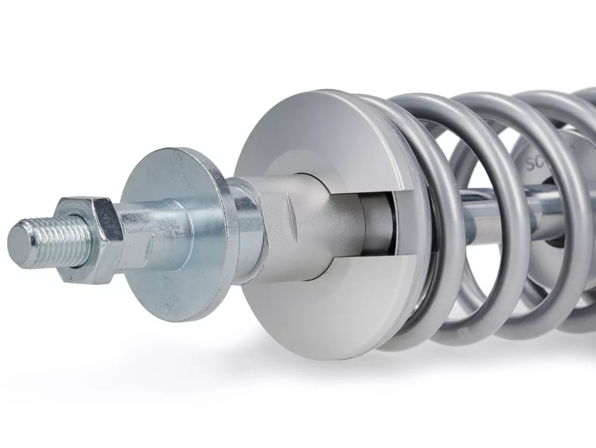 Ammortizzatore anteriore -BGM PRO SC/F1 SPORT, 195mm + 205mm- Vespa PK - argento
