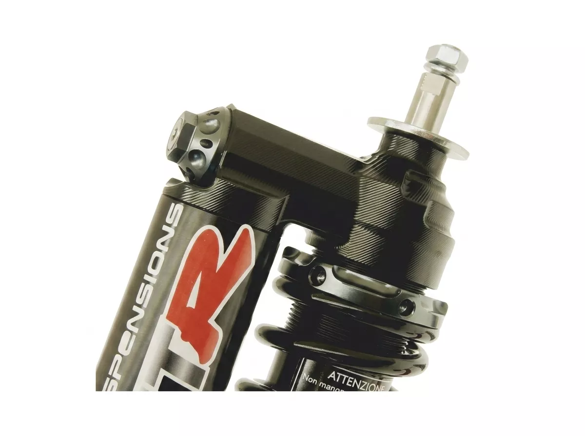 Front shock absorber -CARBONE HTR 195mm- Vespa V50, PV125, ET3 - black