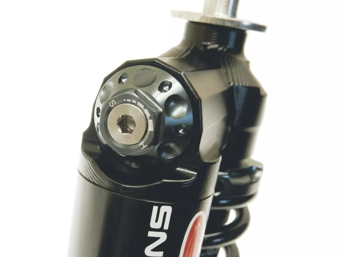 Front shock absorber -CARBONE HTR 195mm- Vespa V50, PV125, ET3 - black