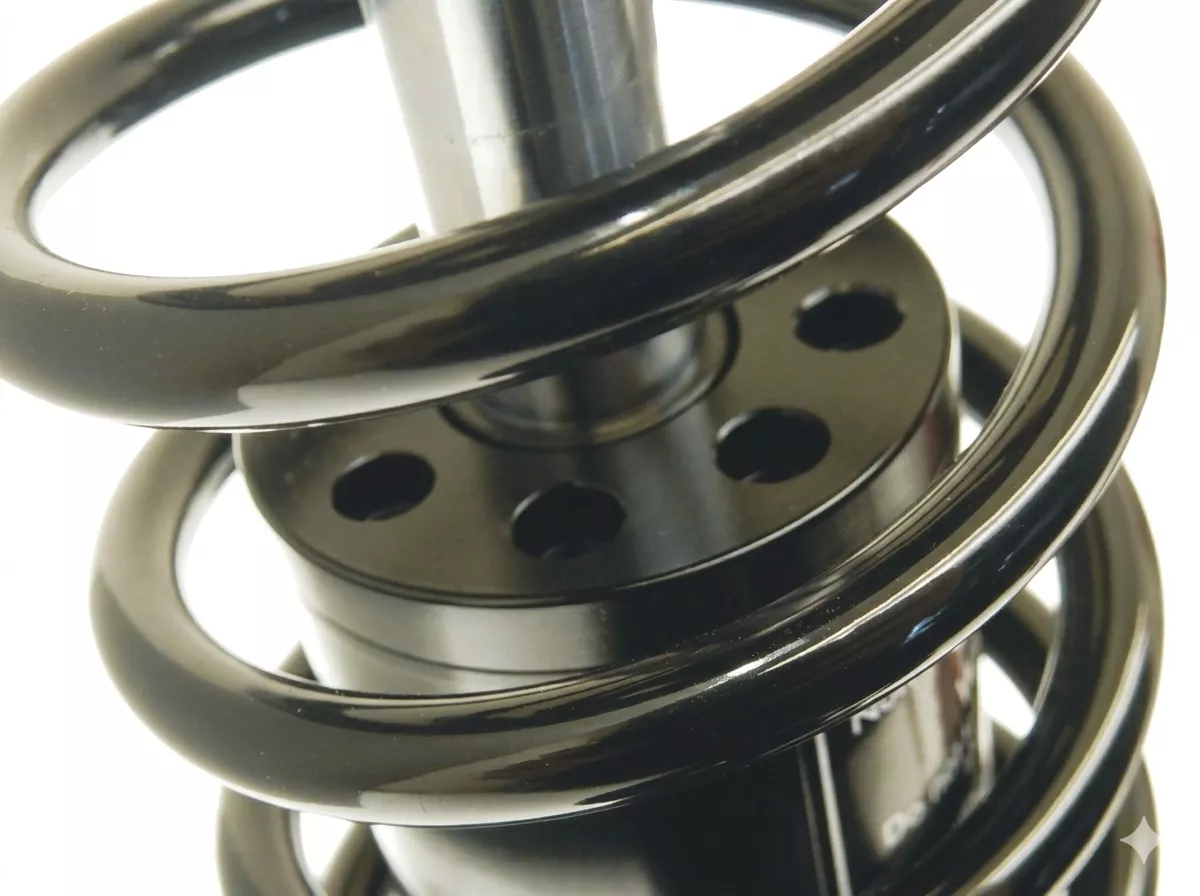 Front shock absorber -CARBONE HTR 255mm-Vespa PX80, PX125, PX150, PX200, T5 125cc - black