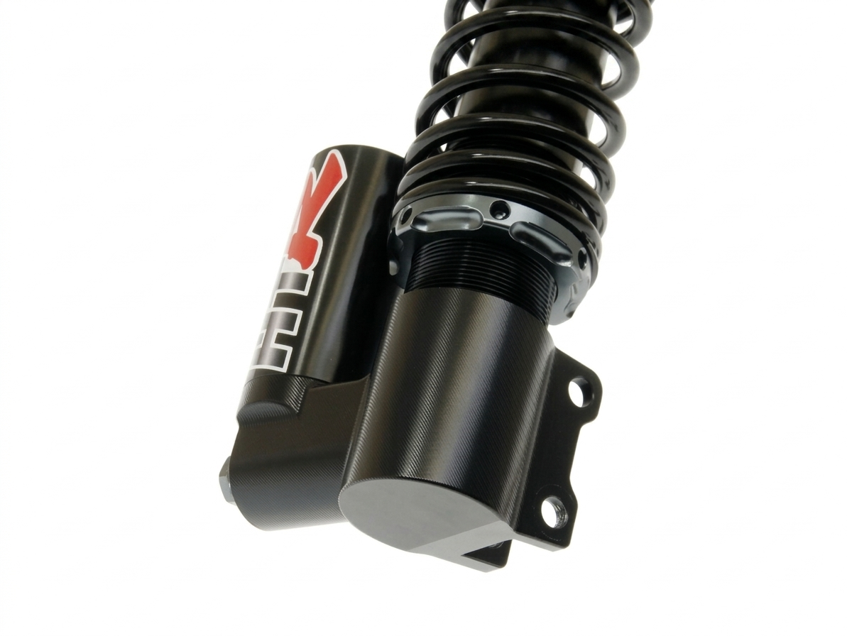 Front shock absorber -CARBONE HTR 255mm-Vespa PX80, PX125, PX150, PX200, T5 125cc - black