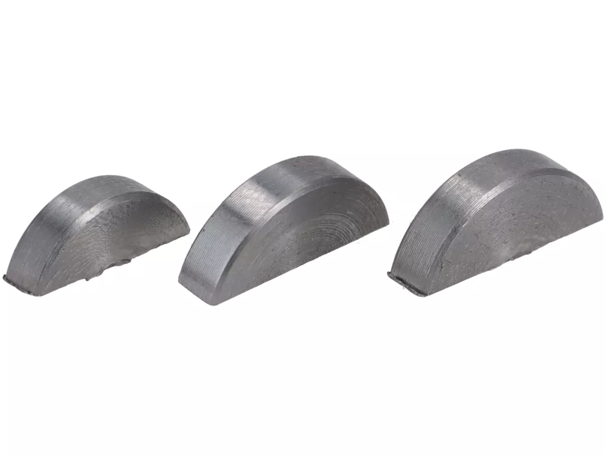 Set di cunei a mezzaluna -CIF by FABBRI RACING temprato- Vespa Smallframe V50, PV, ET3, PK - adatto per ruota pole, primaria, frizione