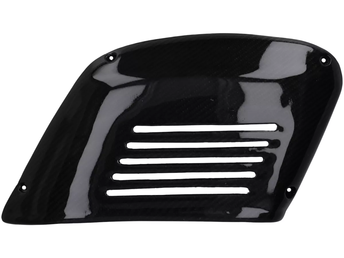 Right-Side Flap XXL - CARBON ITALY, Real Carbon - Vespa V50, PV, ET3 - Extra-Wide, for M200/EGIG220 Engines