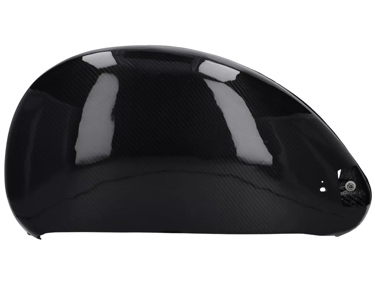 Seitenhauben-Set -CARBON ITALY, Rallystyle, Echtcarbon- Vespa PX Lusso - ohne Blinkeröffnungen