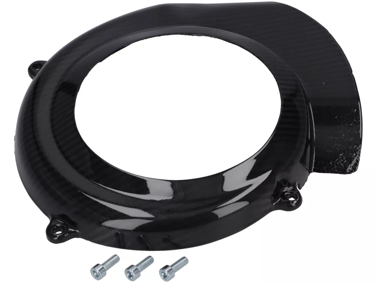 Copertura ventola - CARBON ITALY, carbonio vero - Vespa V50, PV, ET3 - aperta