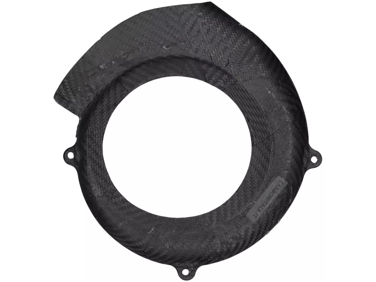 Copertura ventola - CARBON ITALY, carbonio vero - Vespa V50, PV, ET3 - aperta