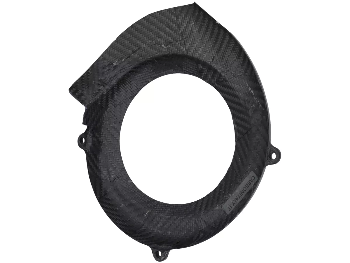 Copertura ventola - CARBON ITALY, carbonio vero - Vespa V50, PV, ET3 - aperta