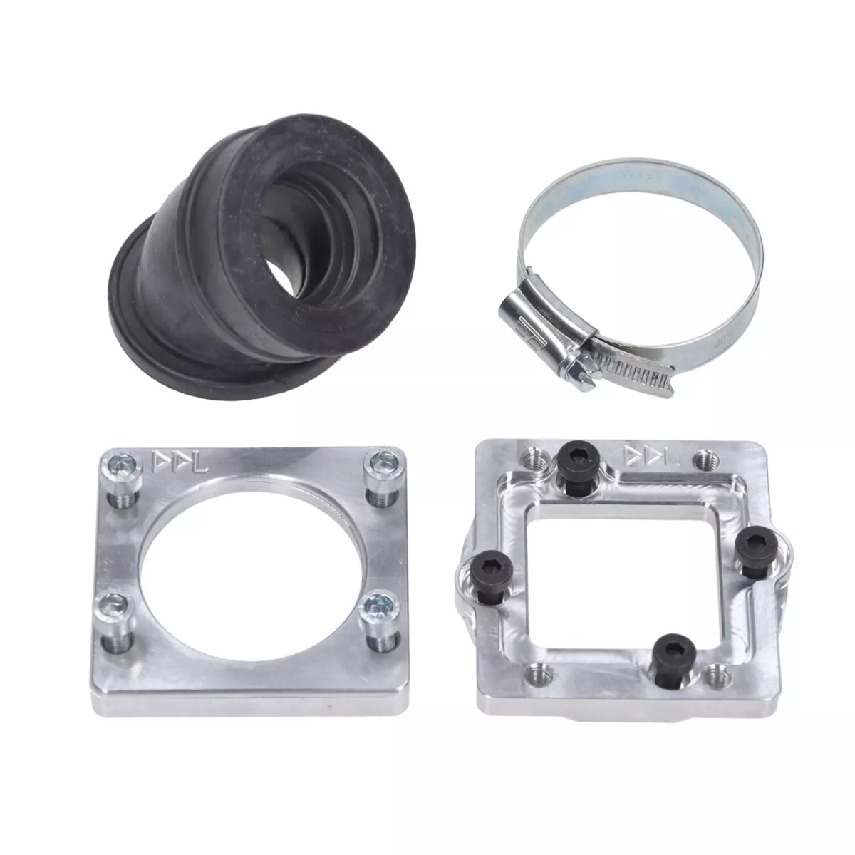 Inloppsgrenrör -DDL TUNING- Minarelli / CPI 50 ccm (horisontell) - AW=Ø35mm (förgasare Ø28-30mm - PHBH, VHSH, PWK28, TMX30, Smartcarb 26-28)